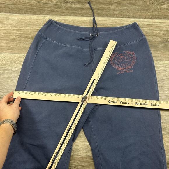 Polo Jeans Co Ralph Lauren Track Suit Set Womens XL Blue Fleece Hoodie Pants Y2K - Picture 13 of 15